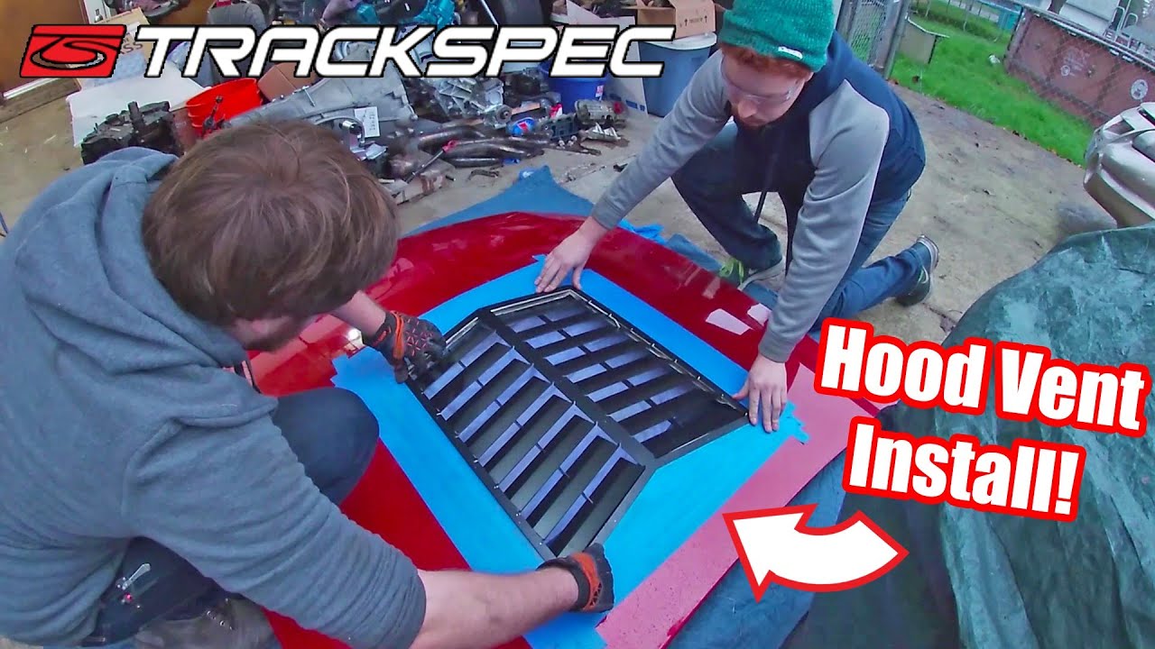 Installing Heat Extracting Vent on Mustang GT! Trackspec Motorsports
