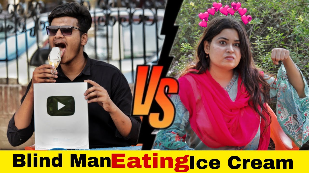 BLIND MAN EATING ICE CREAM AND FLIRTING WITH GIRL PRANK| @D.JDanyalPranks