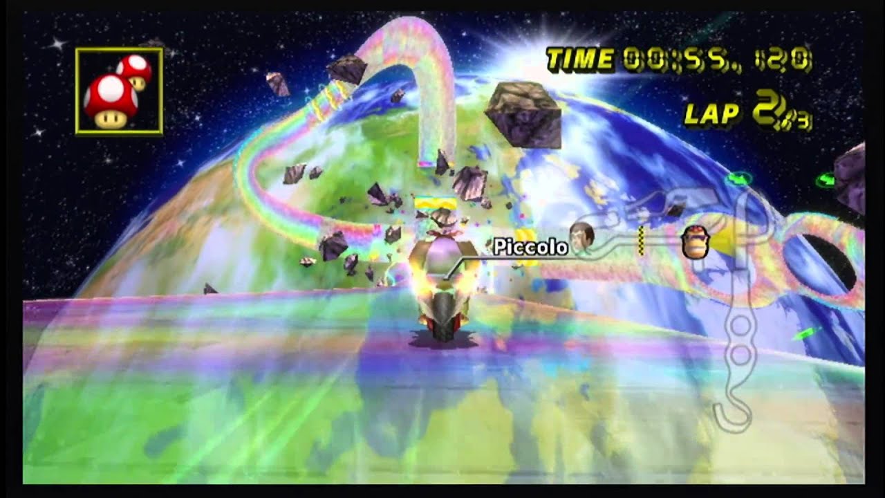 Mario Kart Wii Time Trial: Rainbow Road (2'35"023) (1080p 60 fps)