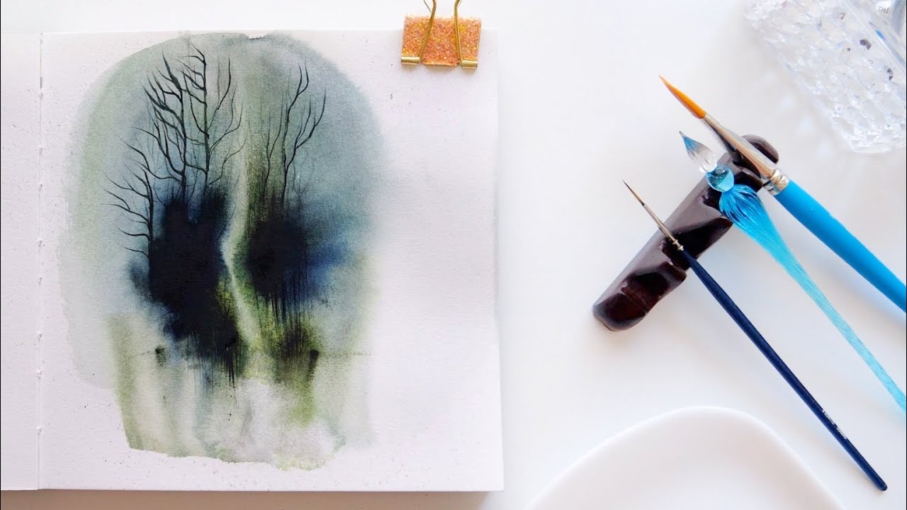 Discover the BEST WATERCOLOR Techniques for a Misty Forest Landscape