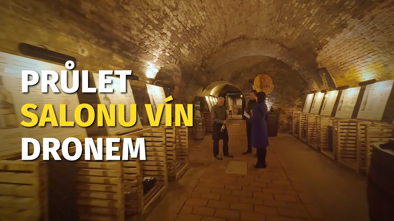 Průlet Salonu v&iacute;n dronem