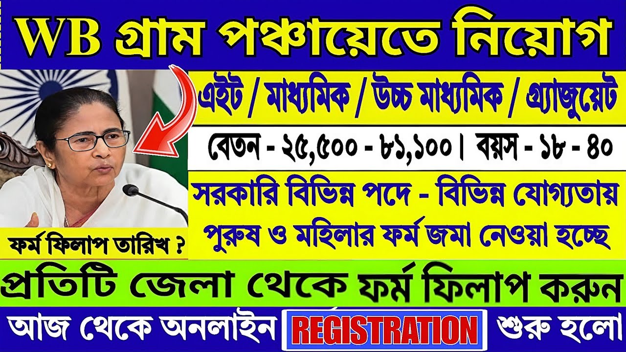 নিজ নিজ জেলার panchayat তে 8th পাশে নিয়োগ শুরু 2026 | WB Panchayat vacancy 2026 |WBgoverment JOB2026