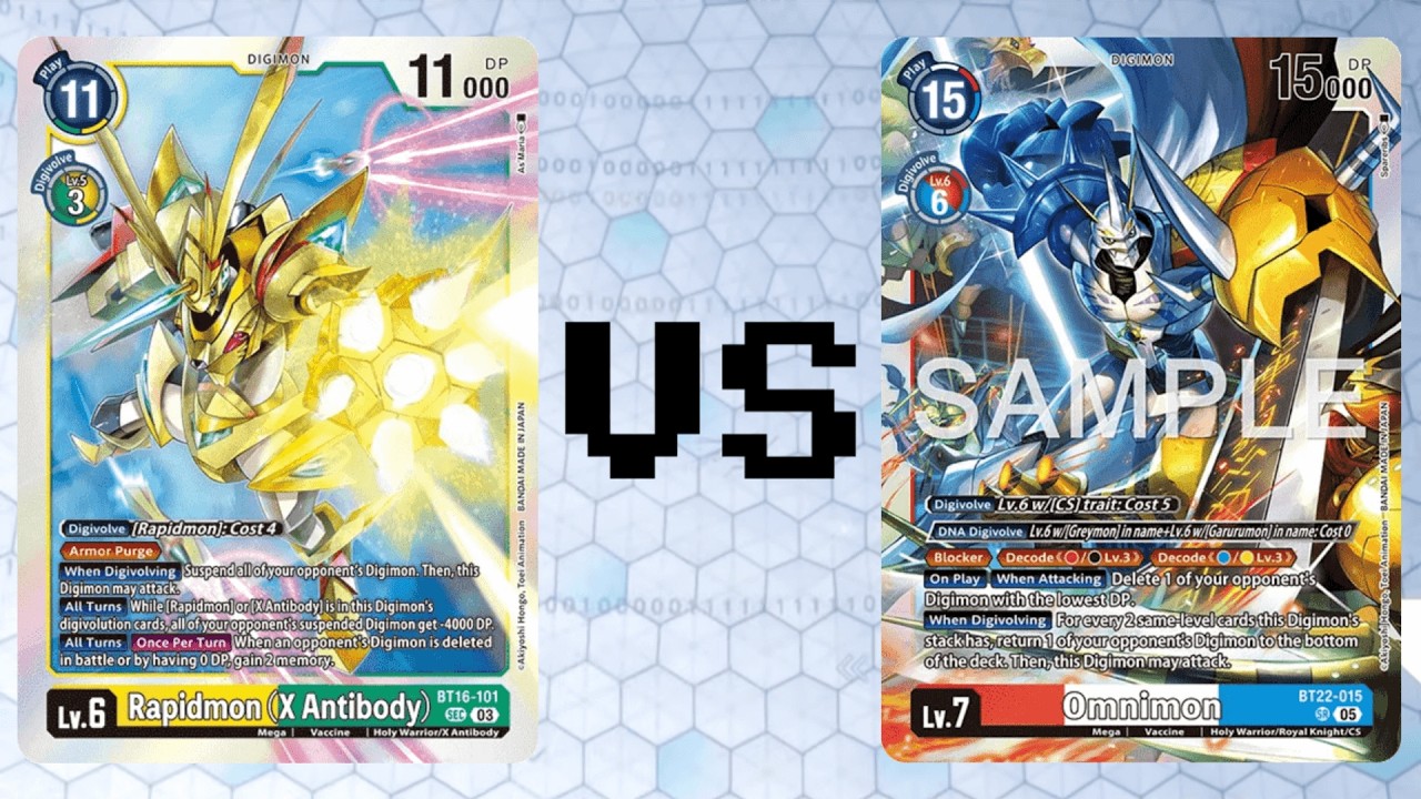 Rapidmon X Antibody vs Omnimon | EX11 | Digimon Card Game
