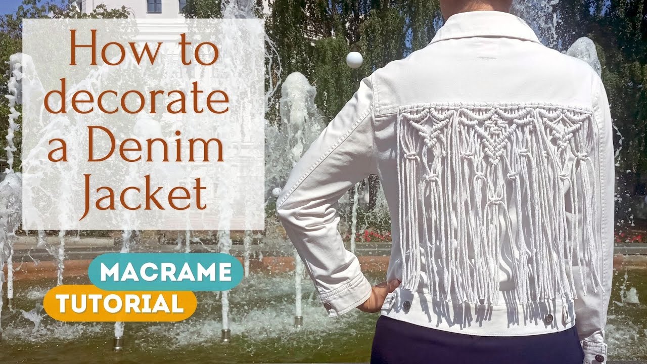 MACRAME DECOR FOR JEAN JACKET | MACRAME DRESS WALL HANGING
