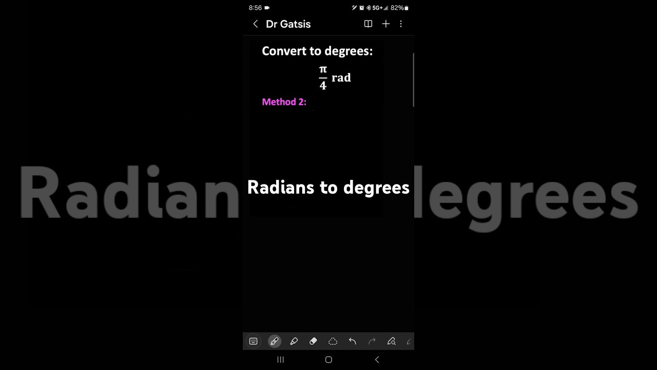 #convert #radians to #degrees 2 #maths
