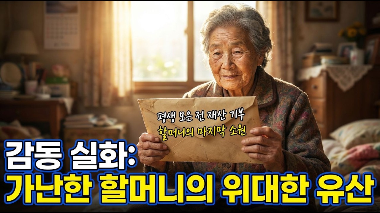 수억 원 기부한 할머니의 삶, 그 이유는?