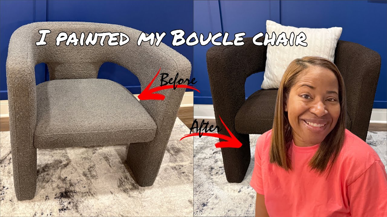 I PAINTED MY BOUCLE CHAIRS! MISTAKE OR NO? Series 1 of Redecorating My House...
