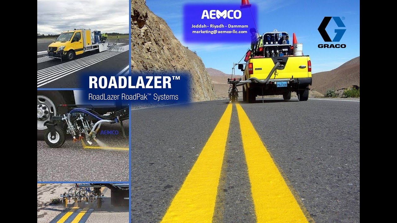 Graco RoadPak HD System - Installation & Setup   AEMCO SAUDI ARABIA #roadmarking #roadconstruction