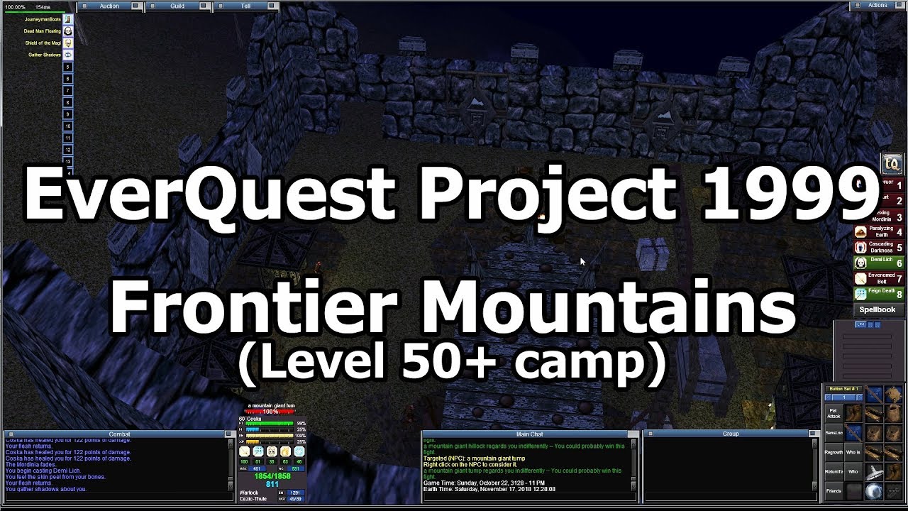 EverQuest Project 1999 #6 - Awesome hidden level 50+ camp in Frontier Mountains!