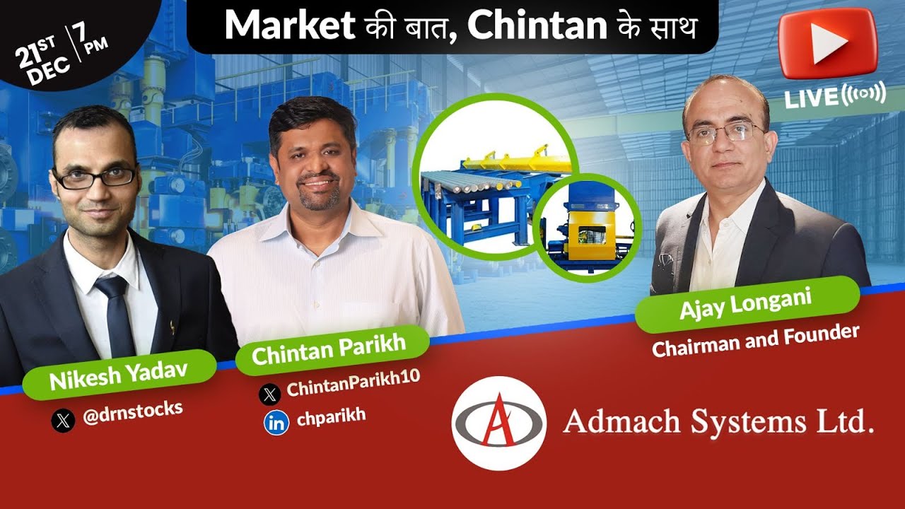 🔴 Live &ndash; Admach SME IPO | MD Ajay Longani | Host Chintan Parikh & Nikesh Yadav