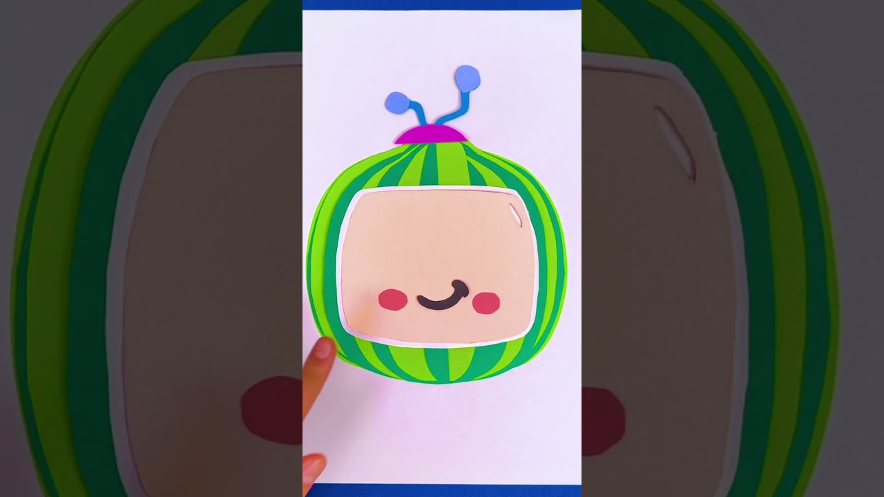 DIY Cute CoComelon Logo with Paper 🍉 