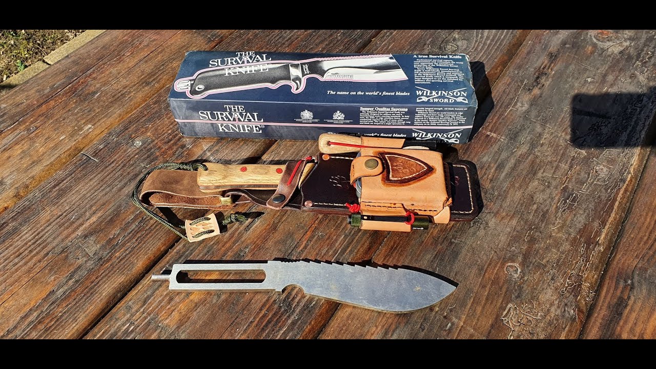 Wilkinson Sword Dartmoor Knife Blank. Full complete Build with Sheath & Accessory Fire Pouch