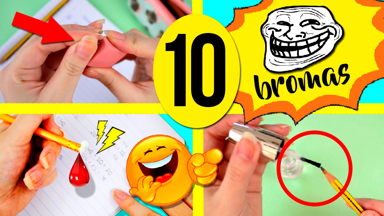 ¡¡Las mejores BROMAS para la ESCUELA!! * 10 ideas para FASTIDIAR a tus AMIGOS en el COLEGIO