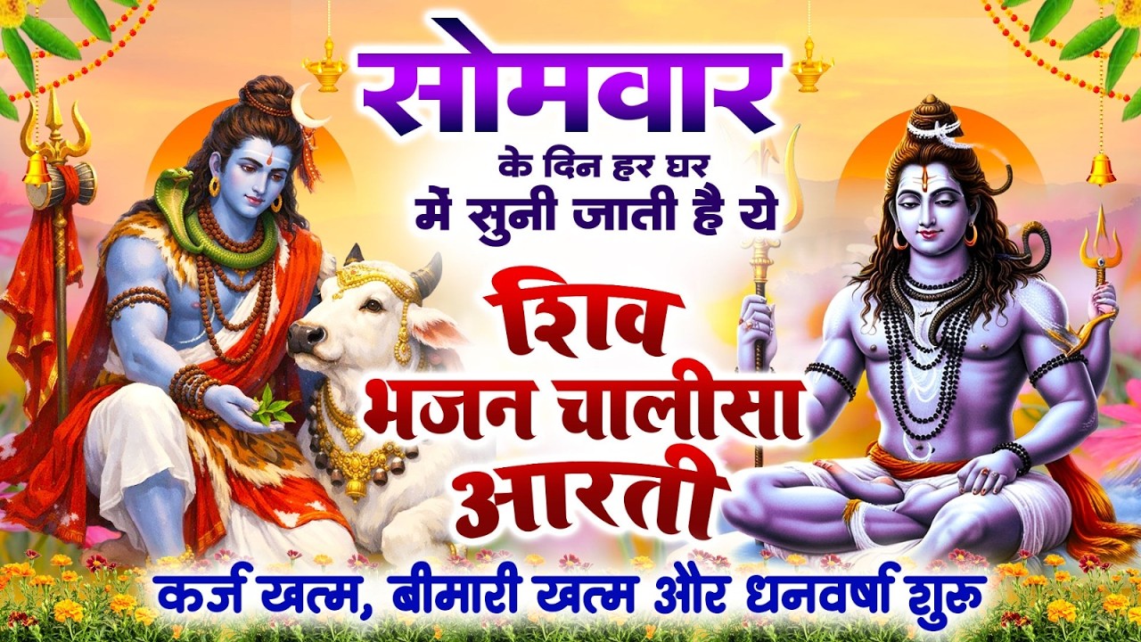 सोमवार के दिन हर घर में सुनी जाती हैं यह शिव भजन चालीसा आरती~कर्ज ख़त्म~बीमारी खत्म~धन वर्षा शुरू
