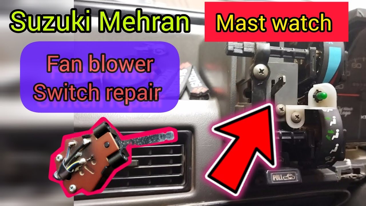 suzuki mehran fan blower speed switch repair | (how to fix it)🔥