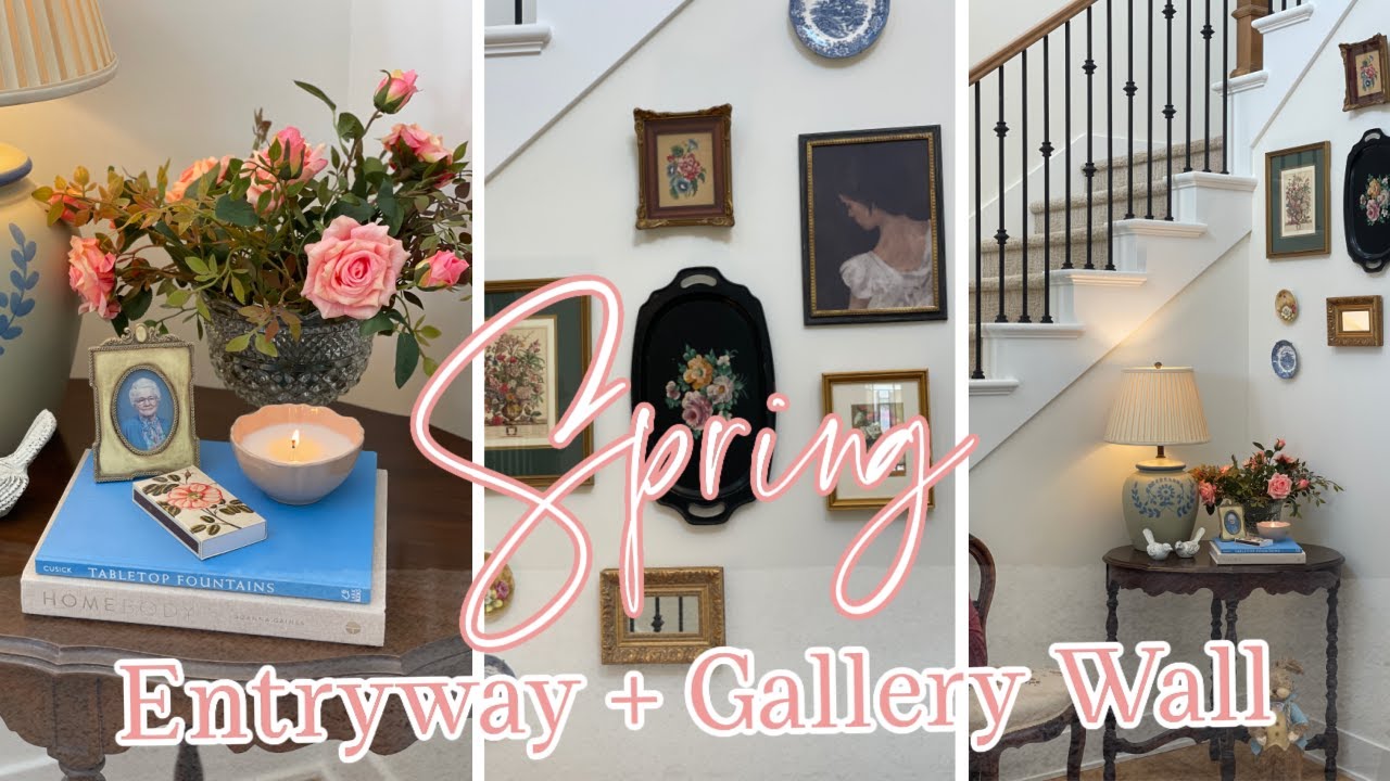 *NEW* SPRING ENTRYWAY | COTTAGE GALLERY WALL | DECORATE WITH ME!