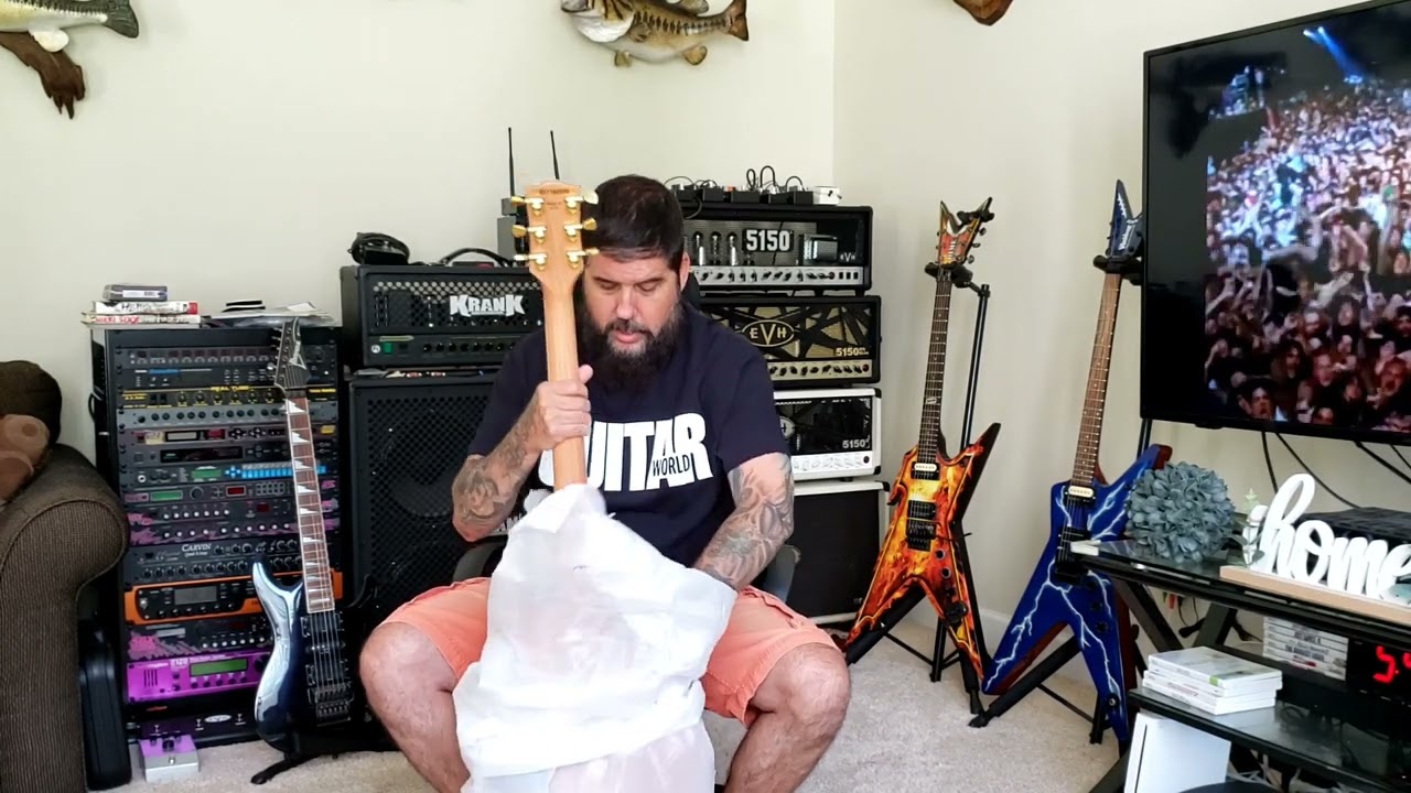 My Custom Relic Gibson Les Paul Custom 1987 Zakk Wylde Rebel Clone Unboxing AliExpress #kinghubie68