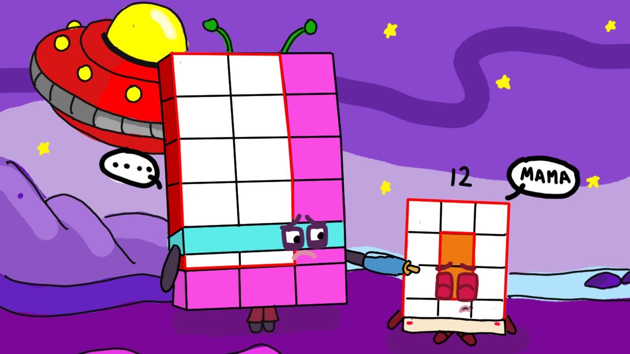 Oh no Numberblocks 18 kidnapping baby 12 | Numberblocks fanmade coloring story