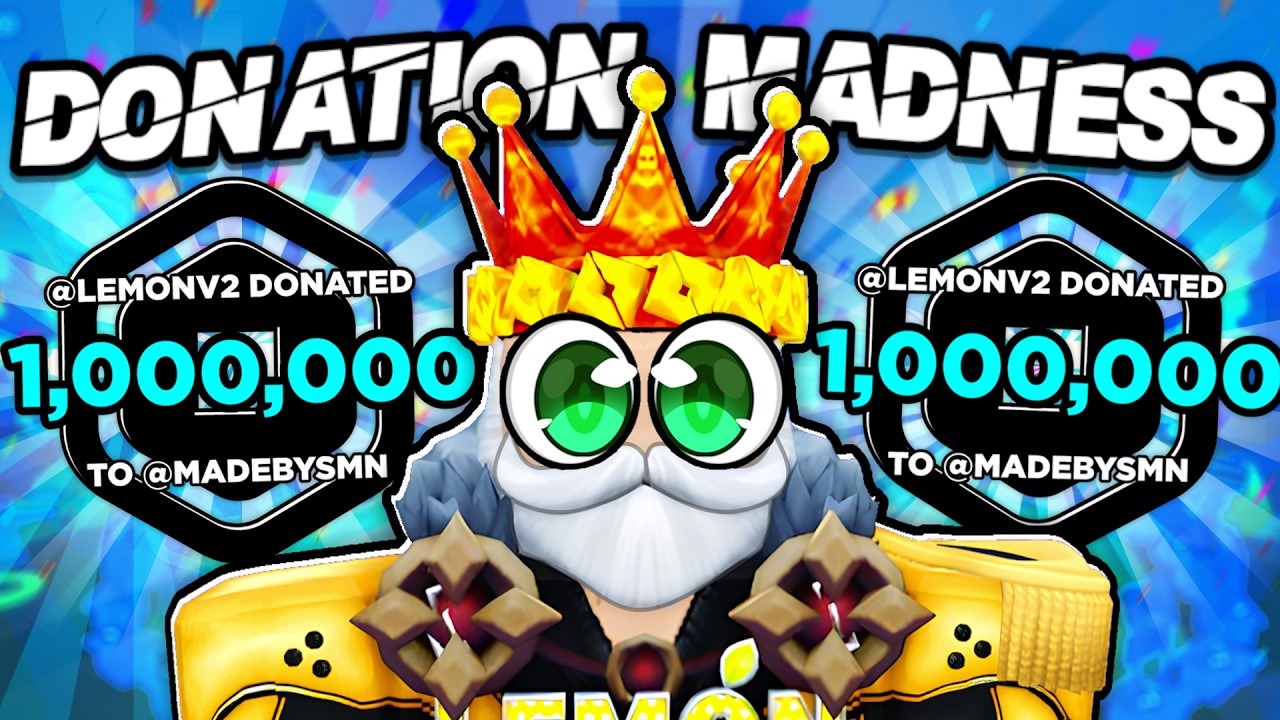 I Hosted the ULTIMATE Donation Madness in PLS DONATE... ($1,000,000+ ROBUX!)