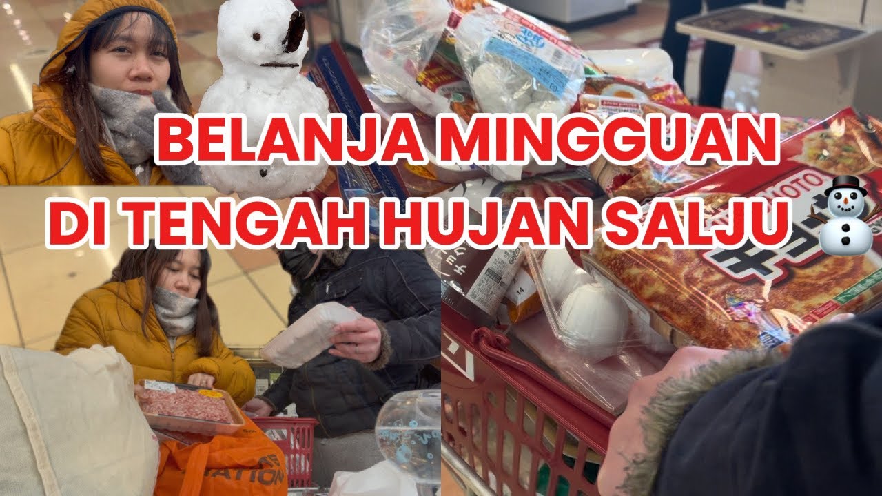 PERGI BELANJA MINGGUAN DI JEPANG,  DILUAR TURUN SALJU ❄️