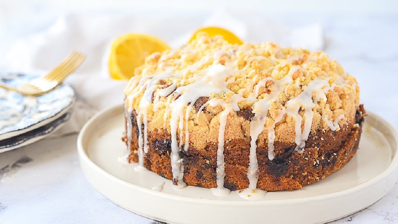 Small Batch Blueberry Lemon Coffee Cake for Two