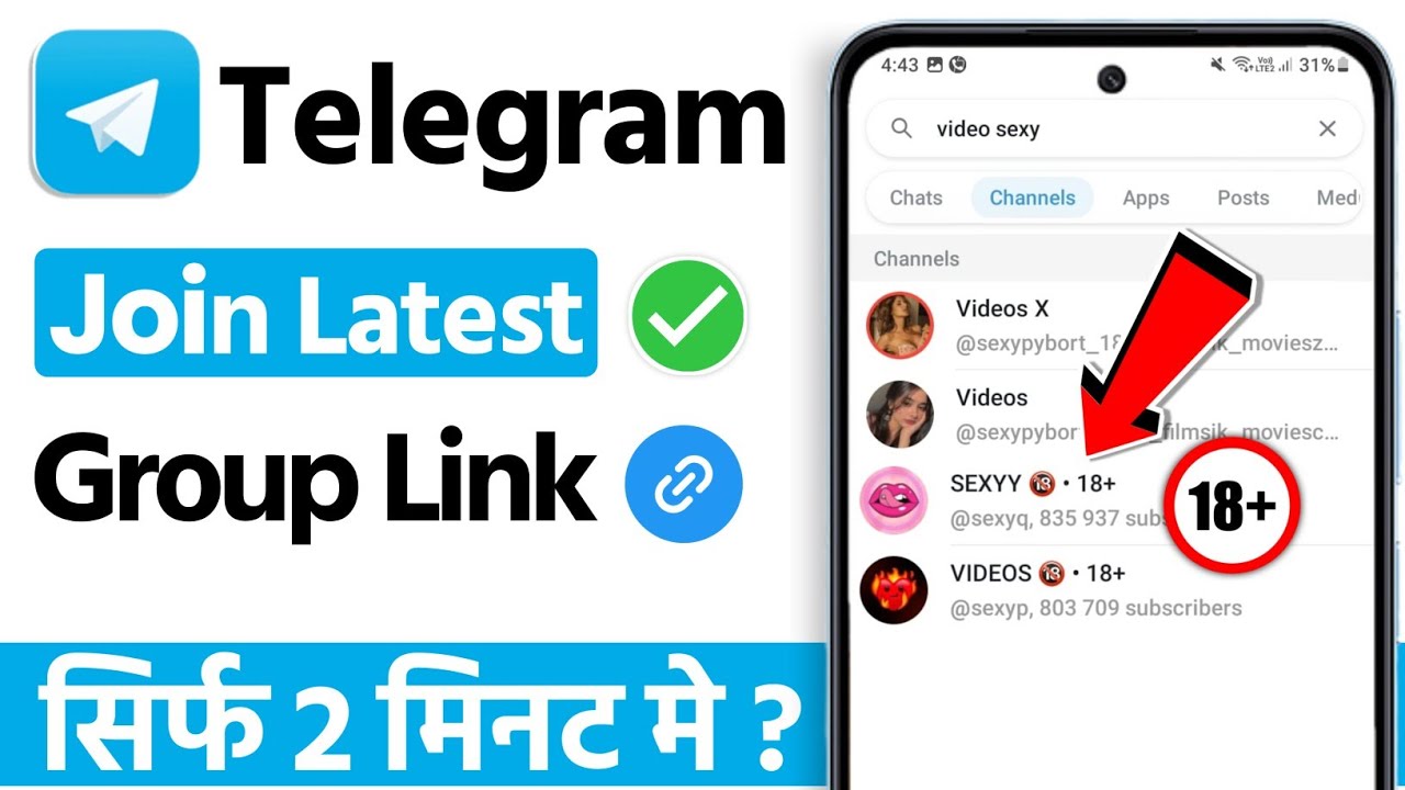How to join 18+ groups on Telegram 4K MEDIUM FR30