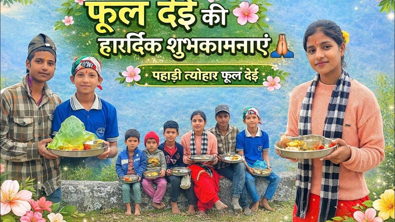 लोक पर्व फुल देई की हार्दिकशुभकामनाएं 🙏🌸 पहाड़ी फूल देई priya pahadi vlog 🙏❣️