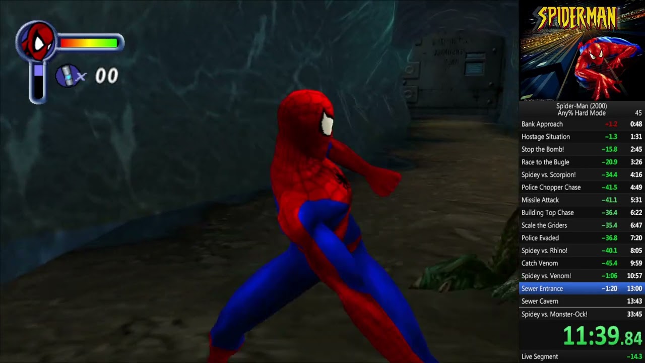 Spider-Man 2000 Any% (Hard Mode) Speedrun 30:38