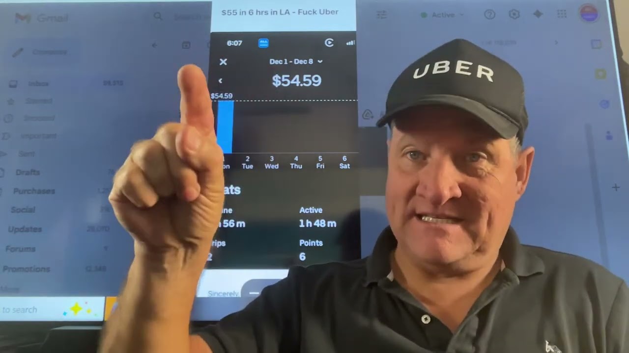 55 долларов за 6 часов в Лос-Анджелесе, говорит водитель UBER