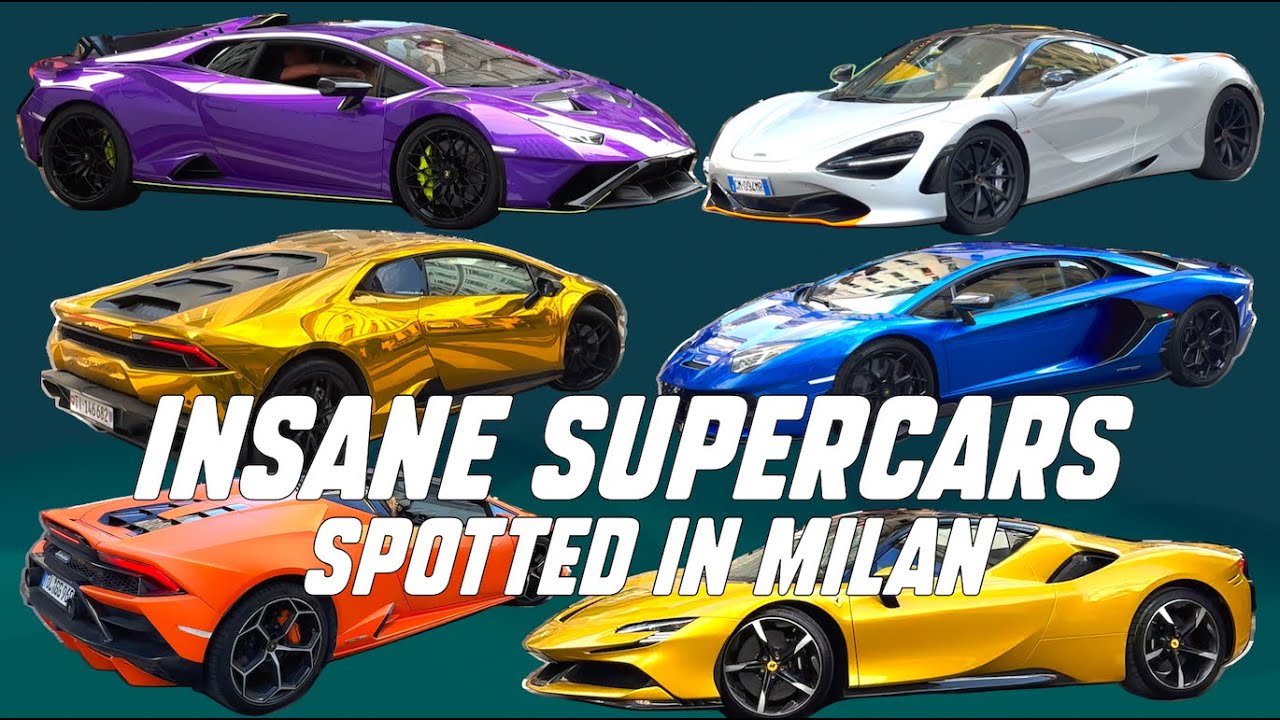 INSANE Supercars Spotted in Milan Ferrari, Lambo, McLaren & More! Cars Madness The Most Exotic Cars
