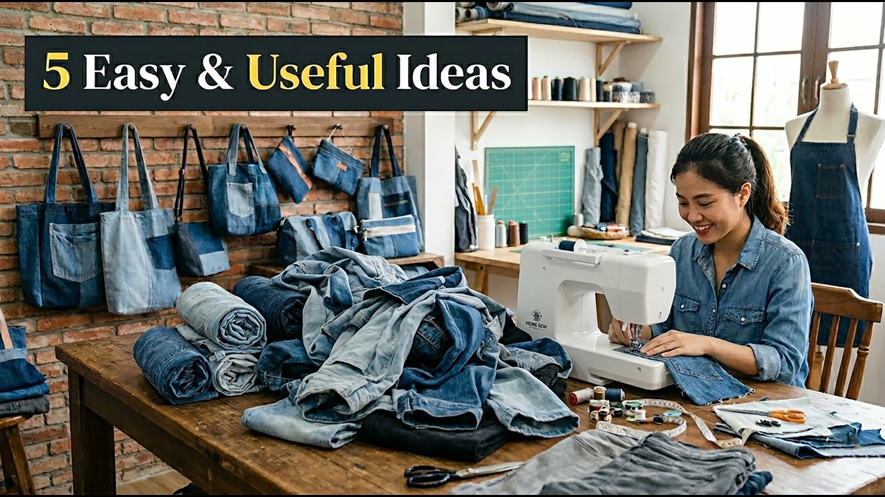 5 Great Ideas for Using Old Jeans and Scraps - Easy & Useful for Beginner