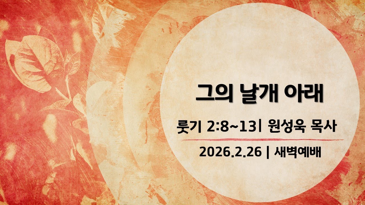 [새벽예배] 그의 날개 아래 (룻2:8~13) | 원성욱 목사 설교 | 2026.2.26 예배