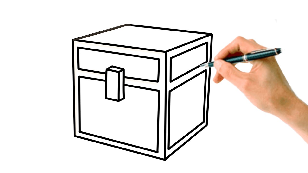 How To Draw A Minecraft Chest Step By Step Tutorial For Kids