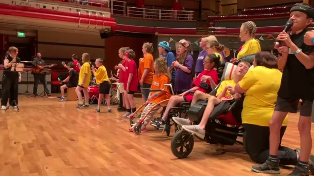 Rubik's Cube perform at the Music for Youth National Festival 2025 at the Birmingham Symphony Hall