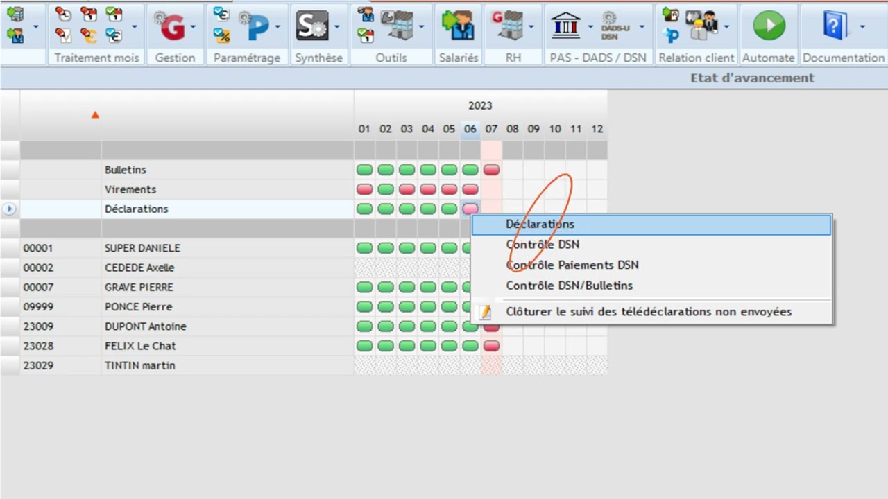 Modifier la DSN sur SILAE après son calcul et avant son envoi
