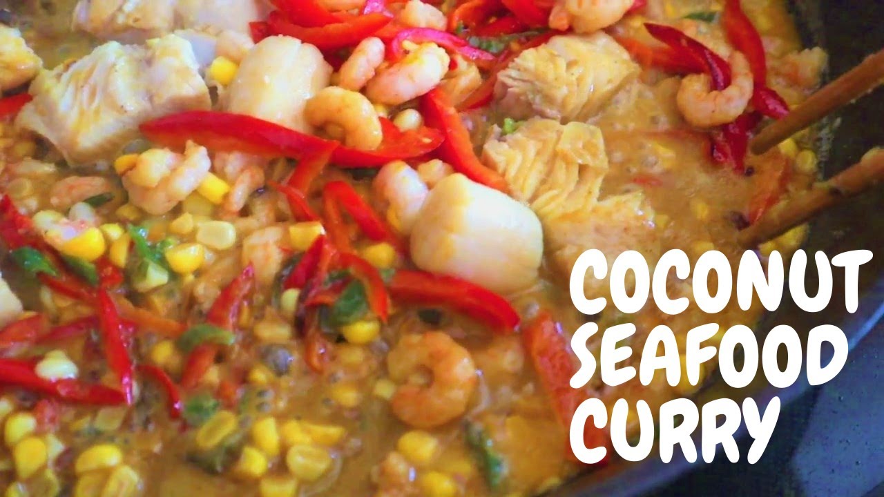 Quick Seafood Mix Curry with Coconut Milk