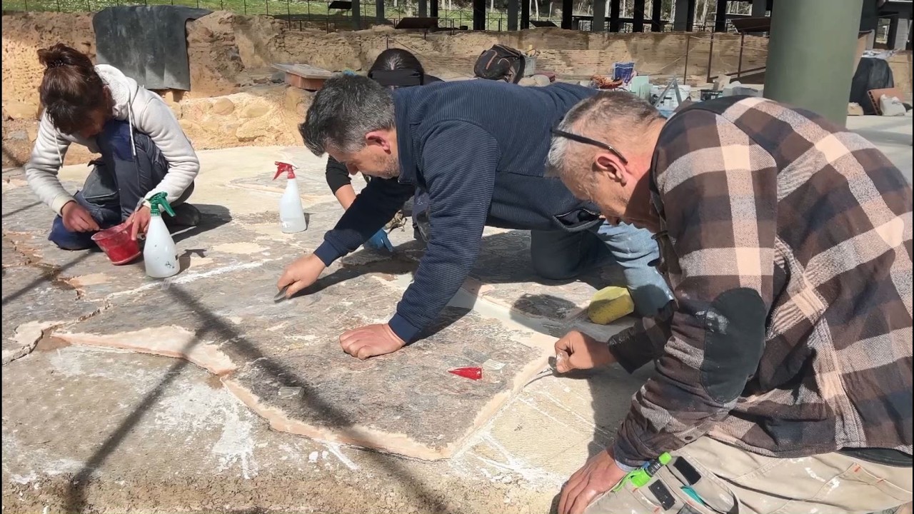 La vil·la romana de Sarrià de Ter recupera tots els seus mosaics