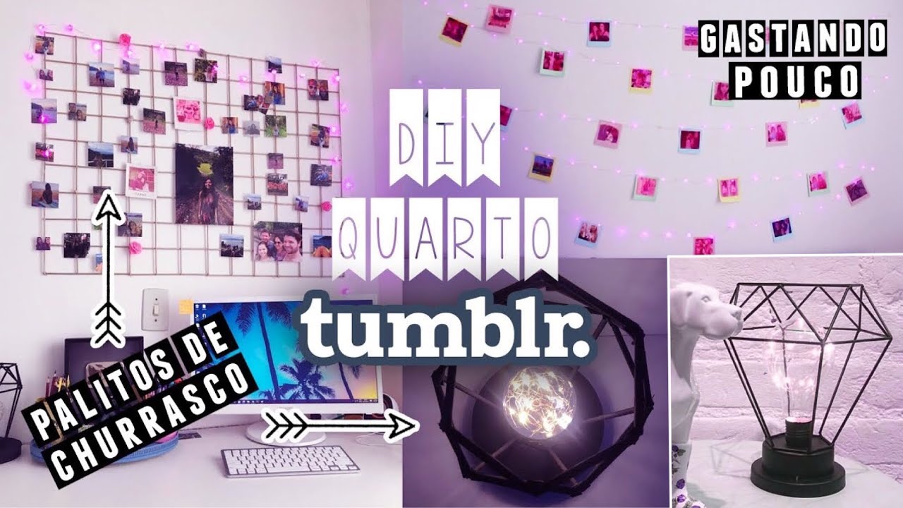 DIYs Incríveis de decoração TUMBLR para o seu QUARTO + SORTEIO
