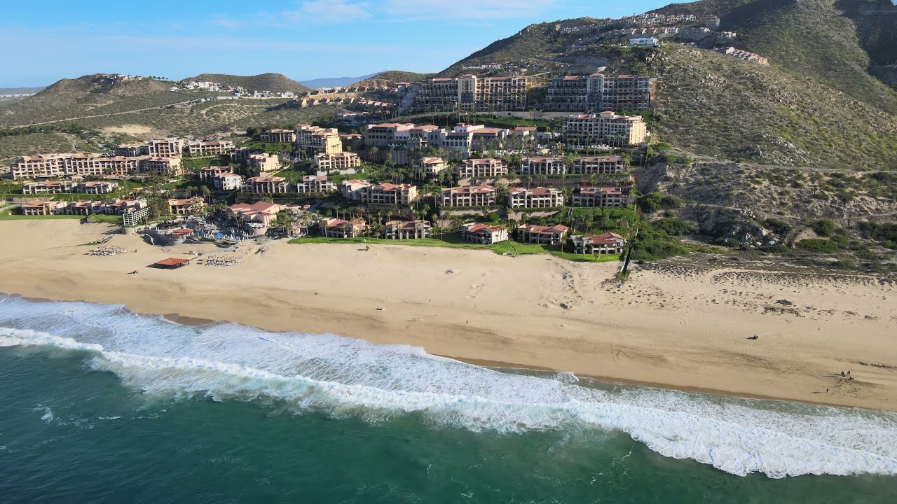 4K Drone Shots of Pueblo Bonito Sunset Beach, Cabo San Lucas Mexico