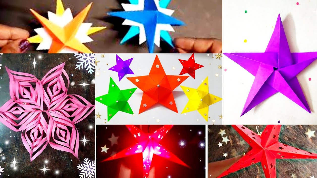 DIY 6 Star making for christmas 