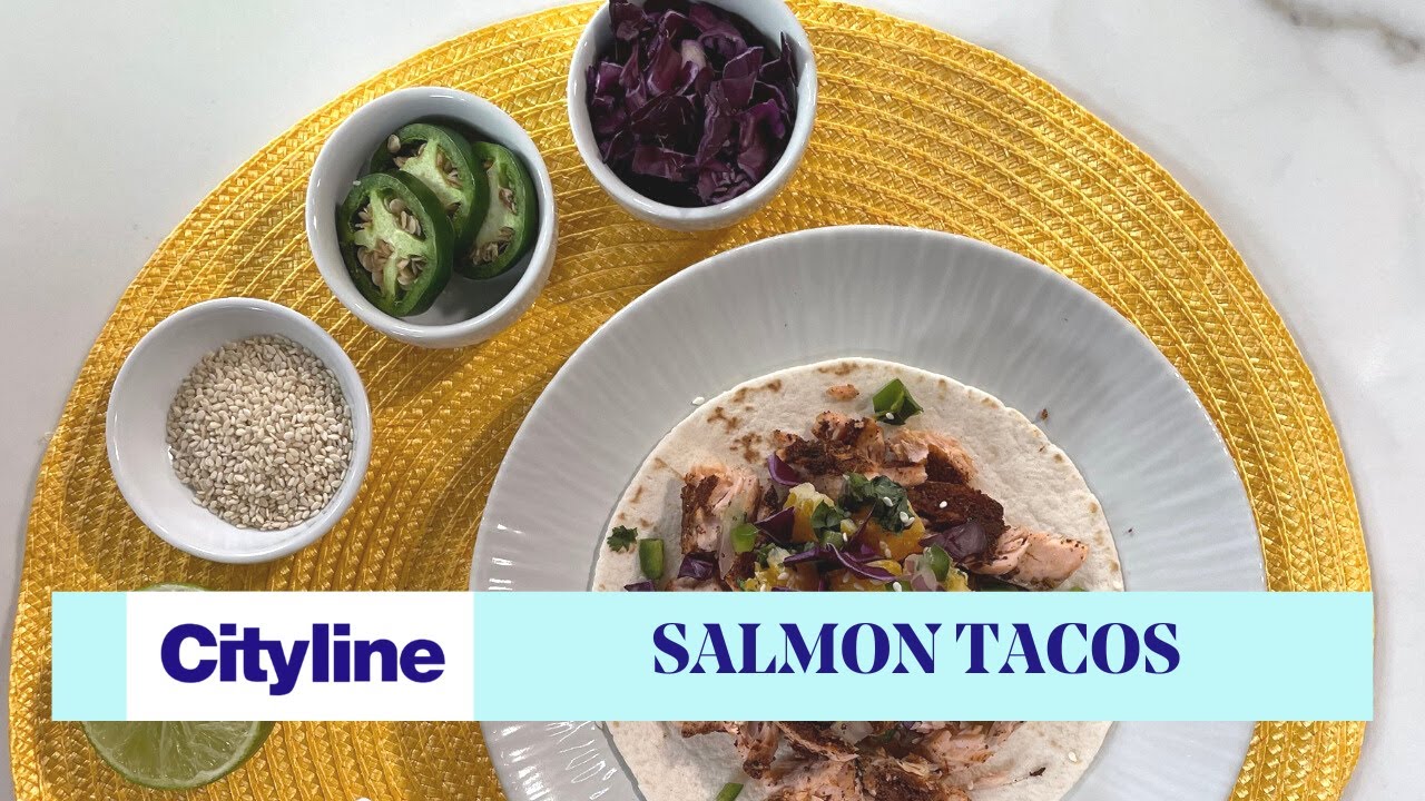 Zesty jalapeño salmon tacos