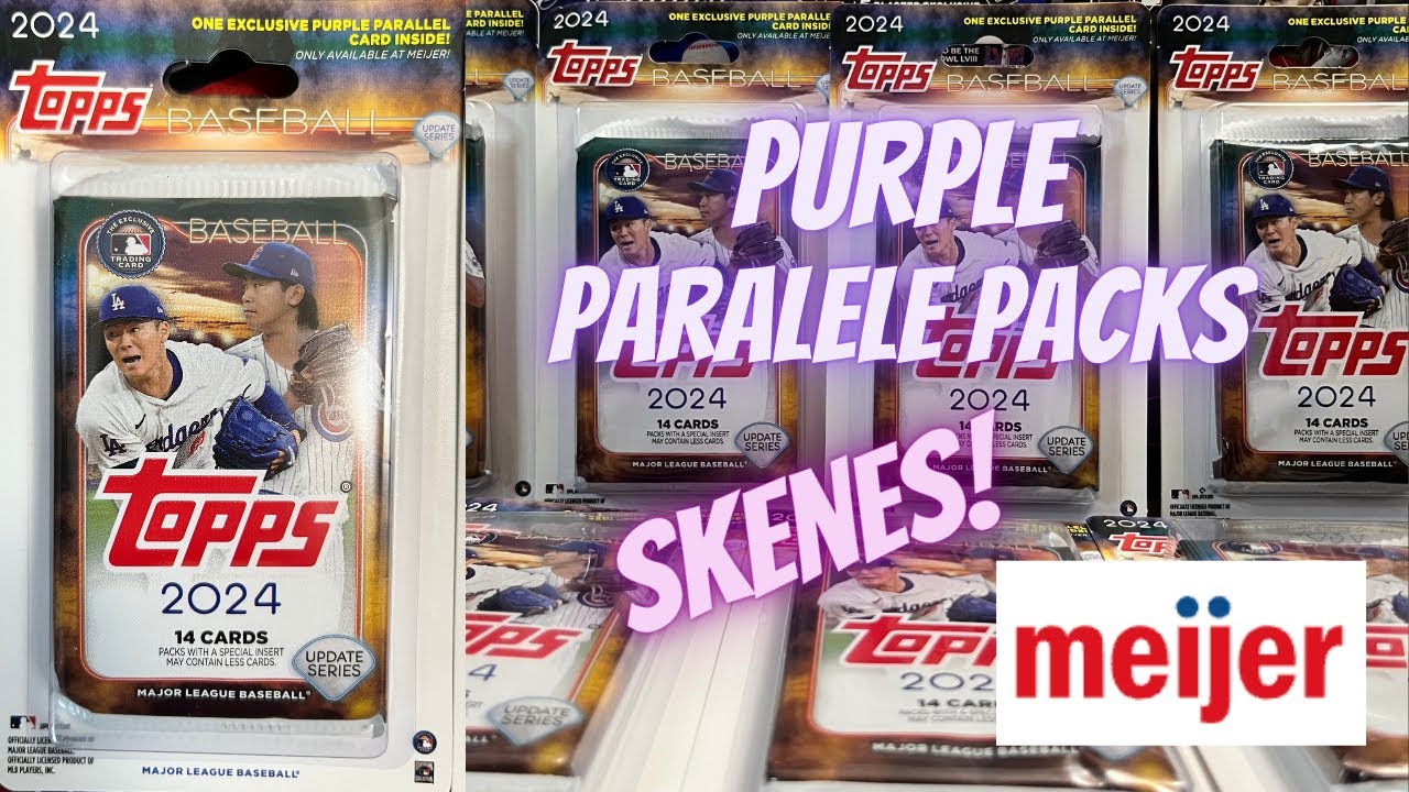 2024 Topps Update Meijer Purple Blister Packs!! $5 Per Pack 1 Purple Parallel