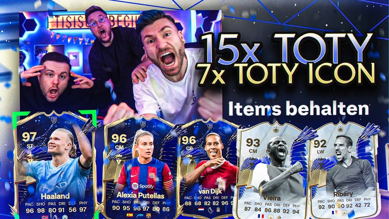 Wir haben 15x TOTY + 7x TOTY ICON GEZOGEN 😱 TOTY Streamer WG Best Of PACK OPENING 🔥 EA FC 24