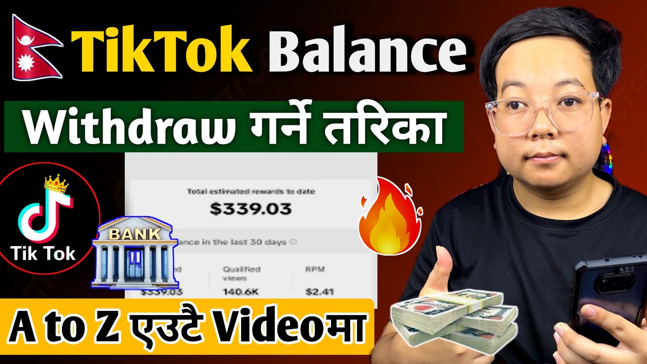 How to withdraw tiktok money in nepal l tiktok ko balance kasari nikalne lWithdraw money from tiktok