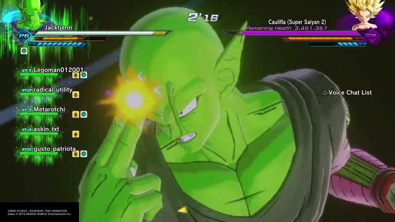 DRAGON BALL XENOVERSE 2 - Planet Sadala Warriors Caulifla and Kale SSJ2 Raid Boss battle Lite.
