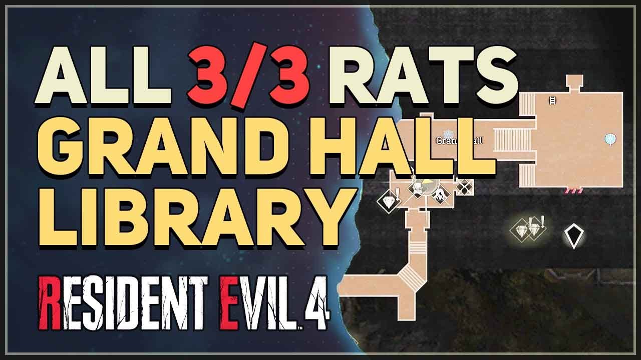 All Grand Hall Library Rats Locations Resident Evil 4 Remake