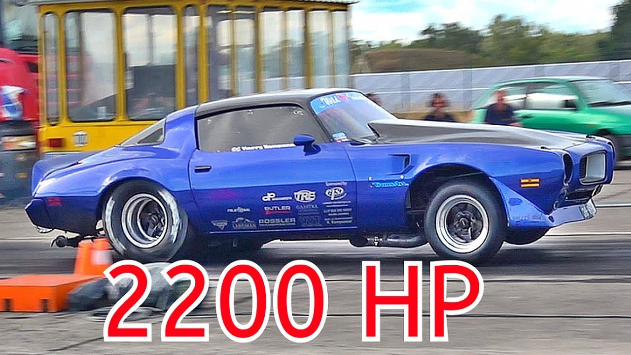 Pontiac Trans Am Firebird 2200HP V8 BURNOUT 1/4 Mile Drag Racing