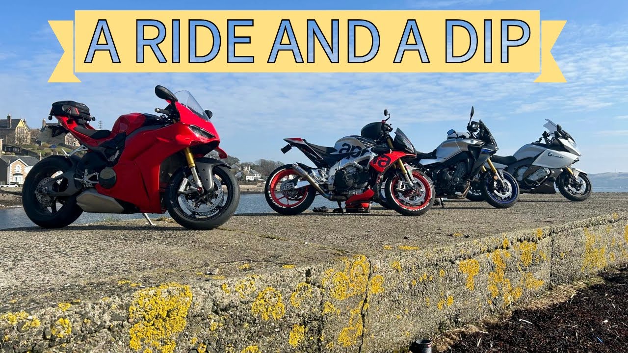 A Sunday motorbike run with the lads and a swim in the baltic sea.