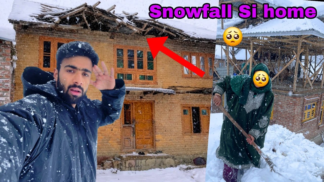 Snowfall sai Bahut Nuksaan hua 😢 First Snowfall in kashmir 💔