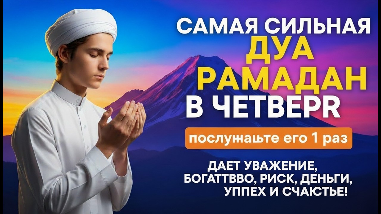 🌟💗☝️ САМАЯ СИЛЬНАЯ Дуа в ЧЕТВЕРГ Рамадан Все желания сбываются! 🤲⚡💯